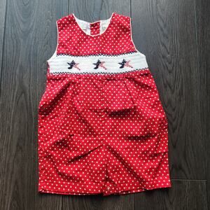 Carriage Boutique 18 month smocked flag romper